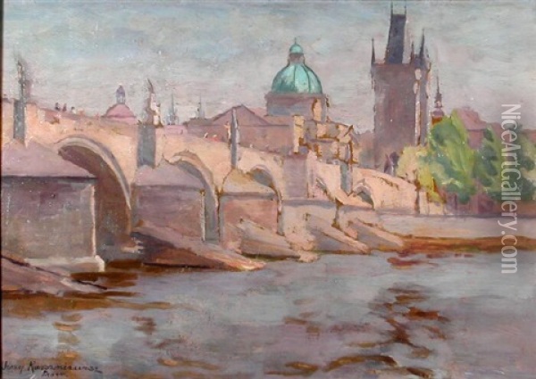 Most Karola W Pradze Oil Painting - Jerzy Karszniewicz