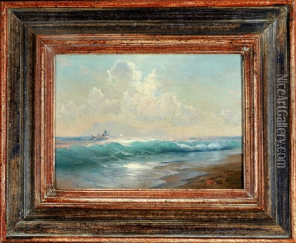 Ruderboot Auf Bewegter See Oil Painting - Alexei Vasilievitch Hanzen