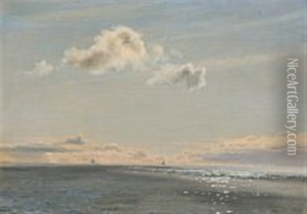 A Sunny Day At Sea Oil Painting - Vilhelm Peter Karl Kyhn