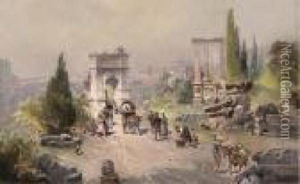 Forum Romanum Oil Painting - Robert Alott