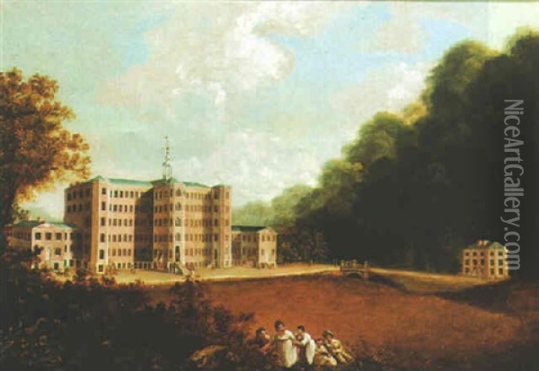 View Of Mellor Mill, Manchester Oil Painting - Joseph Parry
