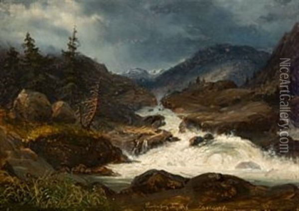 Labrofoss Oil Painting - Magnus Thulstrup Bagge