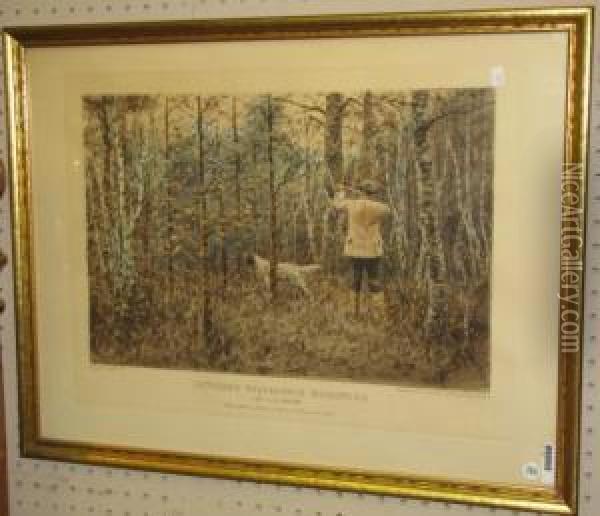 Hunt Scene Oil Painting - Arthur Burdett (Sr.) Frost