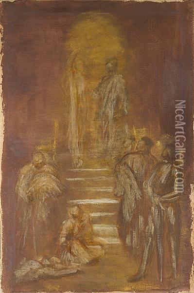 Study For ?the House Of Life? Fresco Scheme Oil Painting - George Frederick Watts