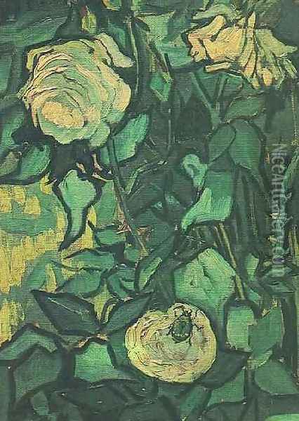 Roses And Beetle Oil Painting - Vincent Van Gogh
