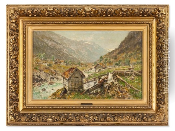 Balholm At The Sognefjord Oil Painting - Walter Moras