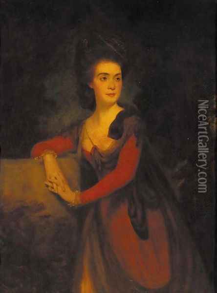 Portrait of Lady MacGregor (d.1830), wife of Sir John MacGregor Oil Painting - Thomas Hickey
