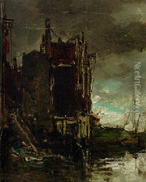 Dordrecht Oil Painting - Jacob Henricus Maris