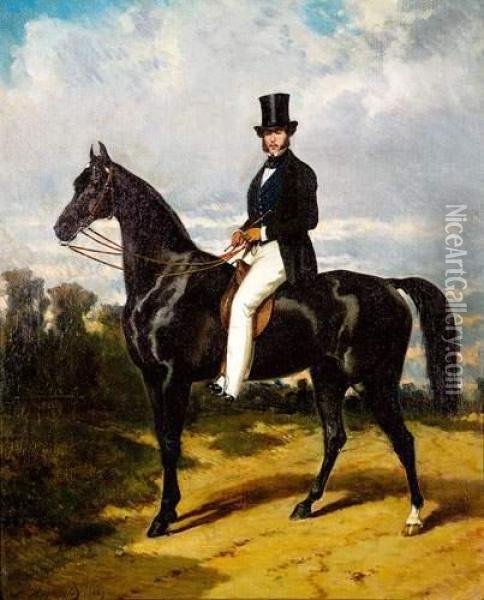 Le Cavalier Oil Painting - Louis Robert Heyrault