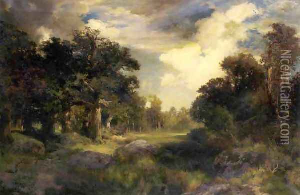 Long Island Landscape Oil Painting - Thomas Moran