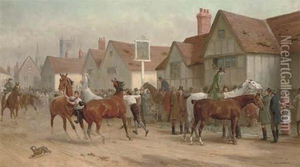 The Horse Fair Oil Painting - George Goodwin Kilburne