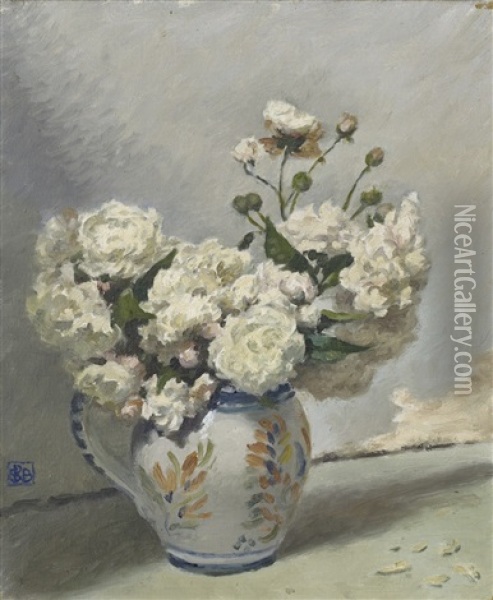 White Roses Oil Painting - Rupert Bunny