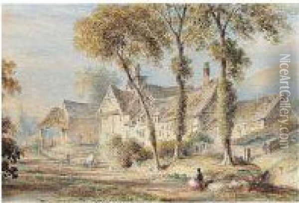 A Country House Oil Painting - Charlotte Nasmyth