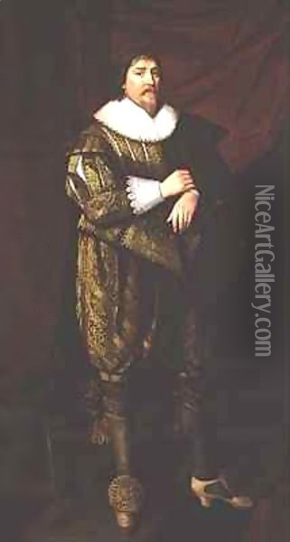 Portrait of Henry de Vere, 18th Earl of Oxford Oil Painting - Abraham van Blijenberch
