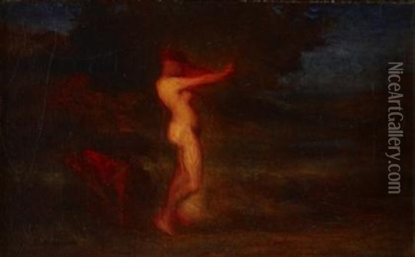 The Bather Oil Painting - Robert Loftin Newman