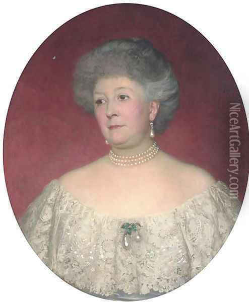 Portrait of Mrs Ralph Vivian Oil Painting - Sir Frank Dicksee