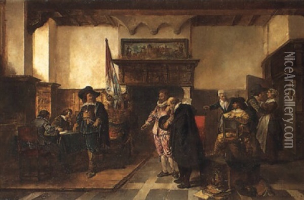 L'entretien De 1626 Entre Le Gouverneur De Alkmaar Et Don John D'autriche... Oil Painting - Herman Frederik Carel ten Kate