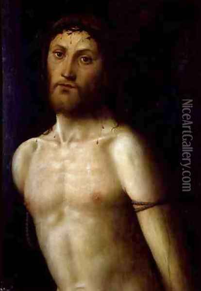 Christ Tied to the Column Oil Painting - Lorenzo Costa