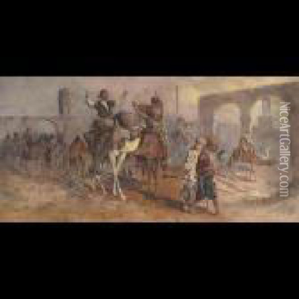 Arabian Market Oil Painting - Joseph-Austin Benwell