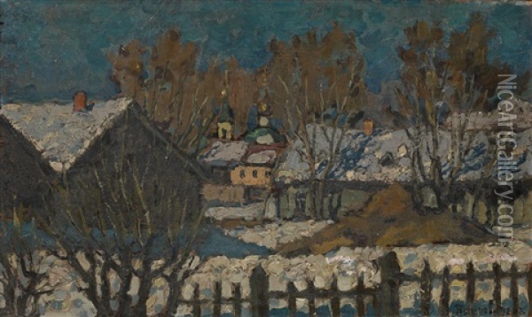 March Oil Painting - Petr Ivanovich Petrovichev