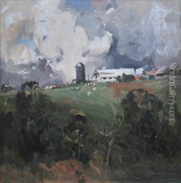 Farm Buildings, 
Heidelberg Oil Painting - William Beckwith Mcinnes