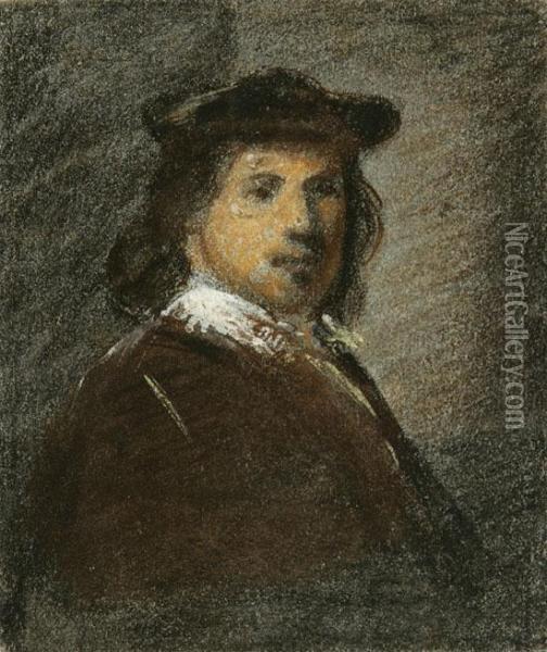 Portrait Of Rembrandt Oil Painting - Alfred Jacob Miller