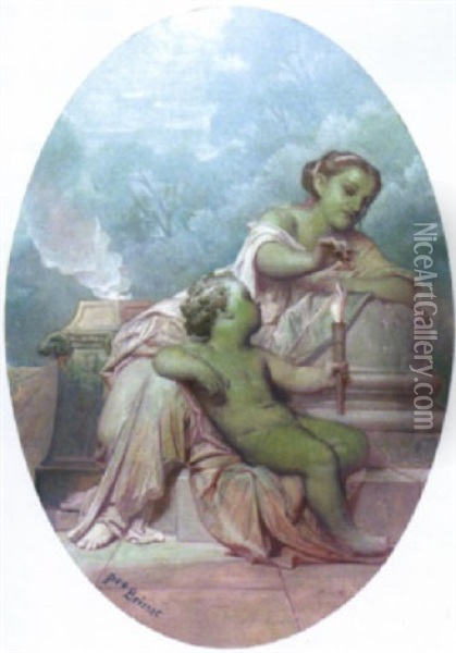 Les Feux De L'amour Oil Painting - Pierre Brisset