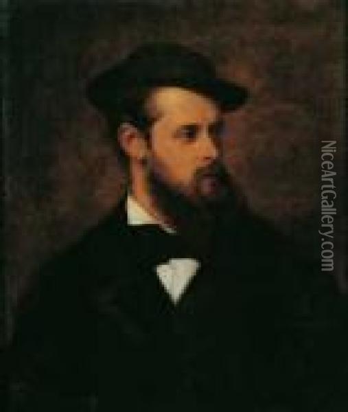 Bildnis Max Muller (1849-1910). Oil Painting - Ferdinand Keller