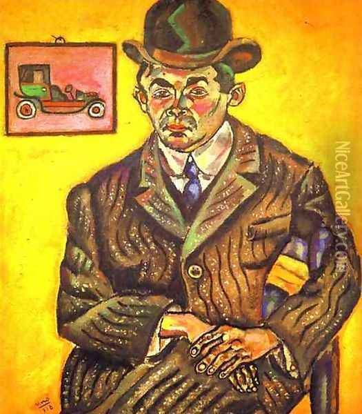 Portrait of Hiberto Casany. (The Chauffeur) Oil Painting - Joaquin Miro