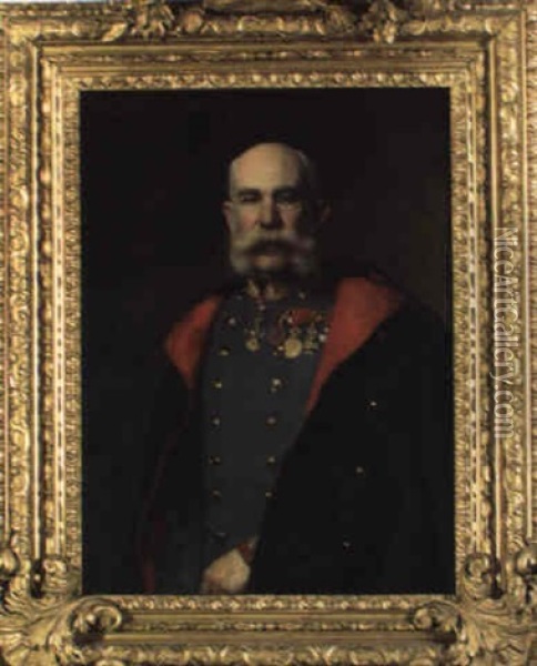 Kaiser Franz Joseph I. Oil Painting - Leopold Horowitz