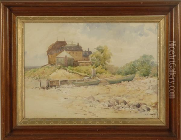 Mansion, Brewster Oil Painting - H.A. Crosby