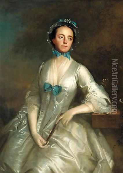 Portrait of a lady Oil Painting - Allan Ramsay