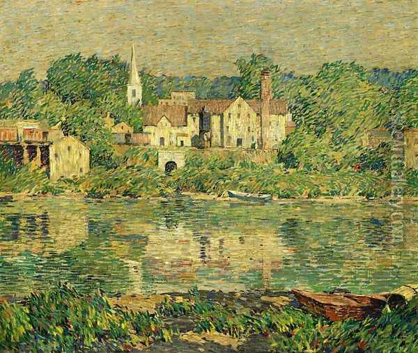 The Green River Oil Painting - Robert Spencer