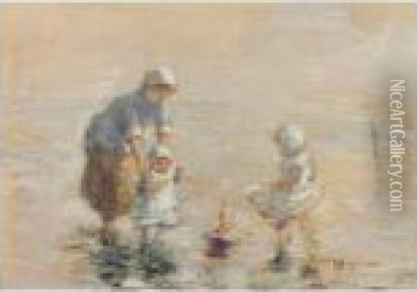 The Toy Boat Oil Painting - Robert Gemmell Hutchison