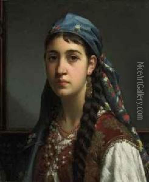 Gypsy Girl Oil Painting - Jan Frederik Pieter Portielje