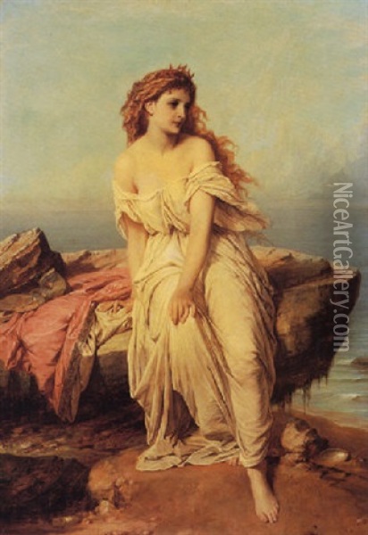 Miranda From William Shakespeare's The Tempest Oil Painting - Thomas Francis Dicksee