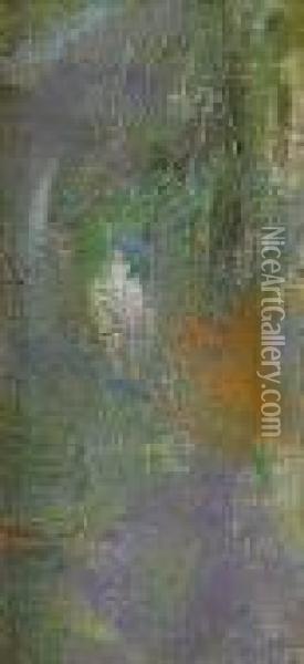 Les Nympheas (fragment) Oil Painting - Claude Oscar Monet