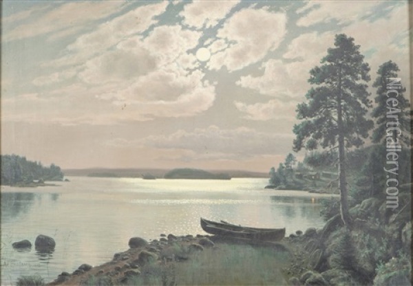 Boat Cove Oil Painting - Felix Frang-Pahlama