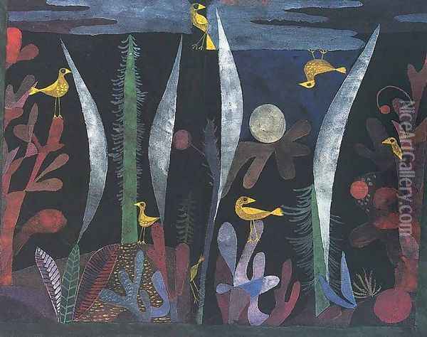 Landscape With Yellow Birds Oil Painting - Paul Klee