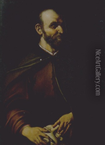 Carneale Con La Testa Di Panisco (allegoria Del Tatto) Oil Painting - Jusepe de Ribera