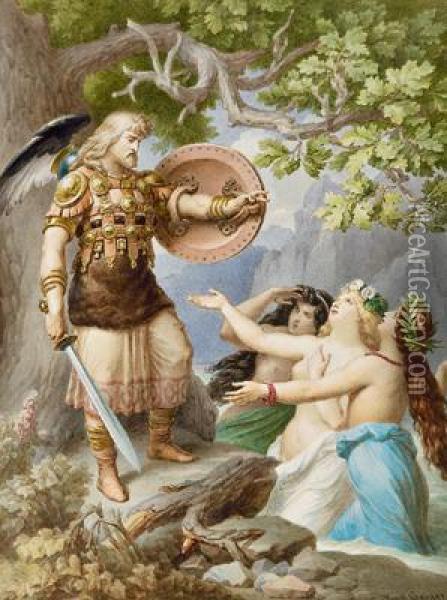 Mythologische Szene Oil Painting - Carl Joseph Geiger
