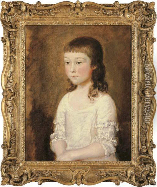 Portrait Of A Young Girl Oil Painting - Thomas Gainsborough