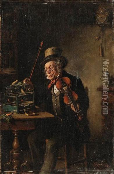 The Melody Makers Oil Painting - Hermann Kern