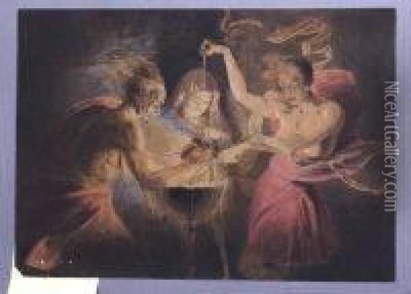 The Three Witches Oil Painting - Johann Henry Fuseli