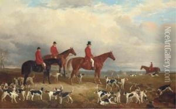 Equestrian Portrait Of Samuel Reynell, Master Of The Meath Hunt Oil Painting - James Walsham Baldock