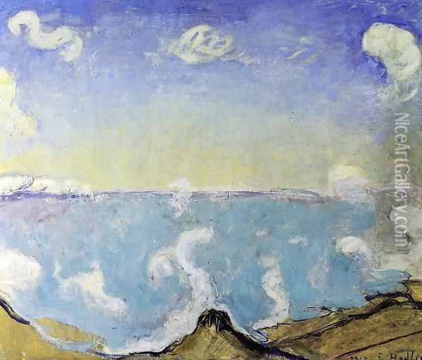 Caux Landscape With Rising Clouds Oil Painting - Ferdinand Hodler