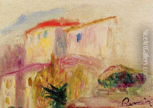 Le Poste At Cagnes (study) Oil Painting - Pierre Auguste Renoir