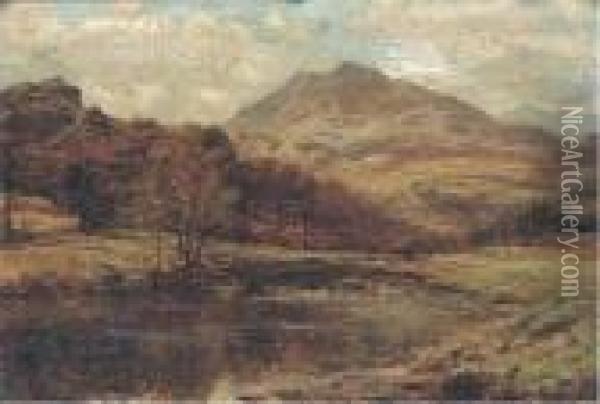 A River From The Hills Oil Painting - Benjamin Williams Leader