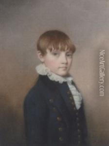 Portrait Of A Young Boy Oil Painting - Ellen Wallace Sharples
