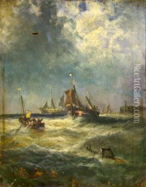 Stormy Seas Oil Painting - Edwin Hayes